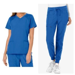 2 pairs of petite jogger scrubs